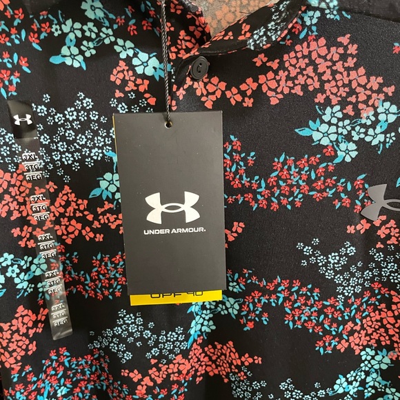 Under Armour Men's Playoff 3.0 Printed Golf Polo NWT 3 XL Size Floral Casual Fun - Picture 4 of 10